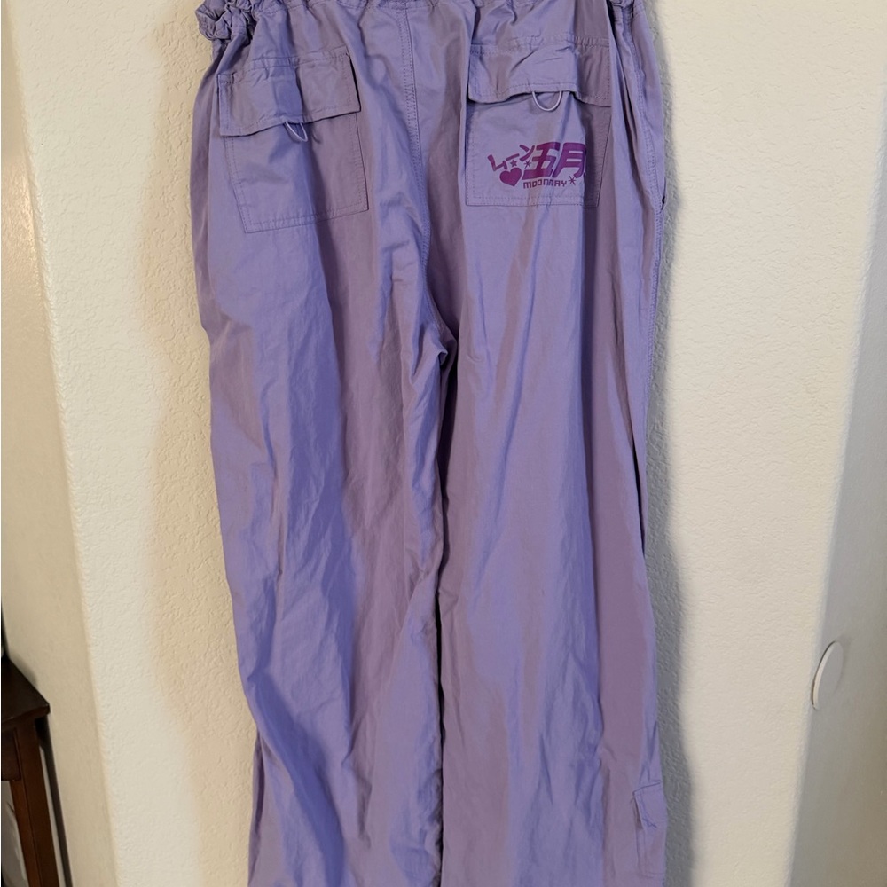 Moonmay Lavender Moonbreaker Cargo Pants Wide Leg XXL - Picture 3 of 3